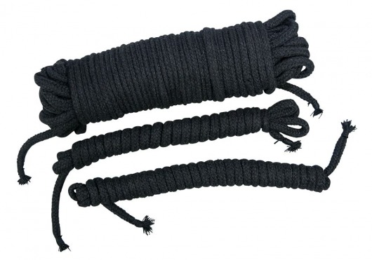 Чёрные хлопковые верёвки для бондажа - Orion - купить с доставкой в Москве