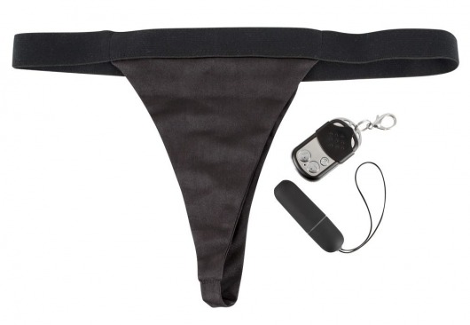 Чёрные вибротрусики Vibrating Panties с пультом управления - Orion