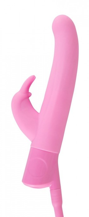 Розовый вибратор с функцией расширения Rosy Bunny - 20 см. - Orion