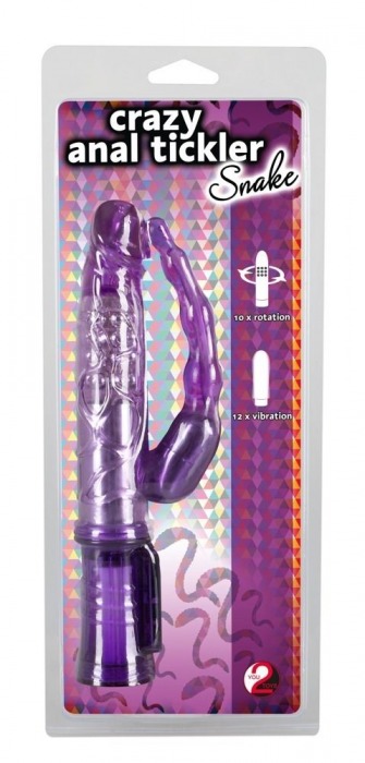 Фиолетовый вибратор для двойной стимуляции Rabbit Vibrator - 22 см. - Orion