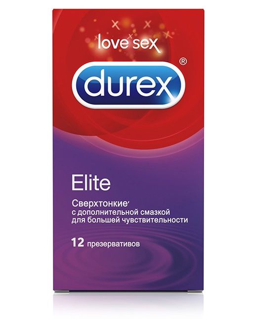 Сверхтонкие презервативы Durex Elite - 12 шт. - Durex - купить с доставкой в Москве