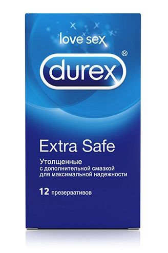 Утолщённые презервативы Durex Extra Safe - 12 шт. - Durex - купить с доставкой в Москве