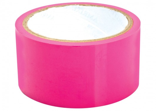 Розовая липкая лента для фиксации Sex Please! Dominate Me Self-Adhesive Bondage Tape - Topco Sales - купить с доставкой в Москве