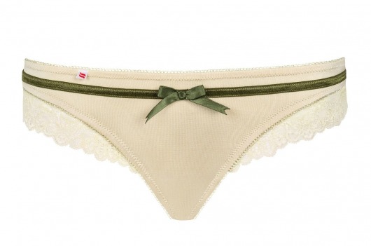 Трусики-стринги с кружевными вставками Carmelove thong - Obsessive купить с доставкой