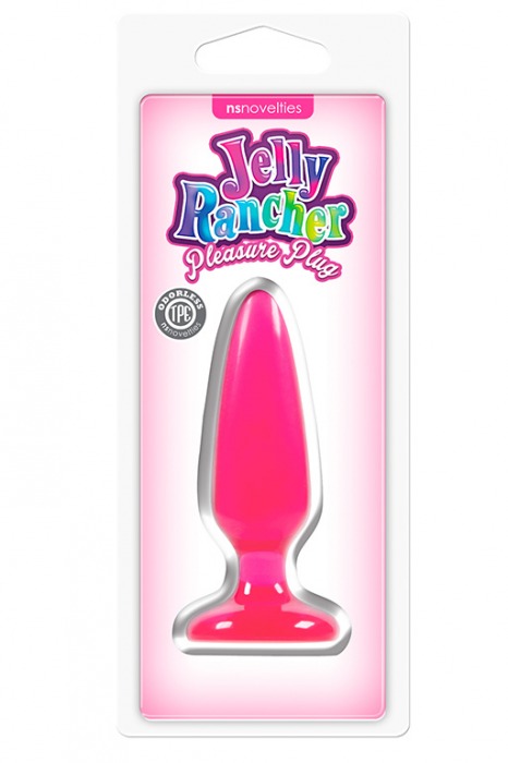 Малая розовая анальная пробка Jelly Rancher Pleasure Plug Small - 10,2 см. - NS Novelties