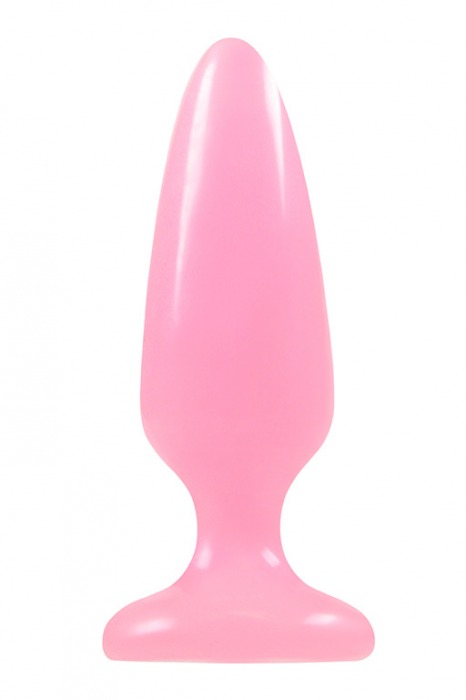 Розовая, светящаяся в темноте анальная пробка Firefly Pleasure Plug Medium Pink - 12,7 см. - NS Novelties