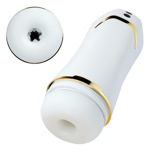 Белый вибромастурбатор Hero с режимом вакуума - A-LOVING - в Москве купить с доставкой