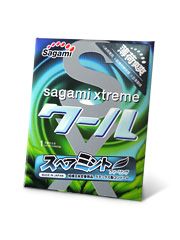Презерватив Sagami Xtreme Mint с ароматом мяты - 1 шт. - Sagami - купить с доставкой в Москве