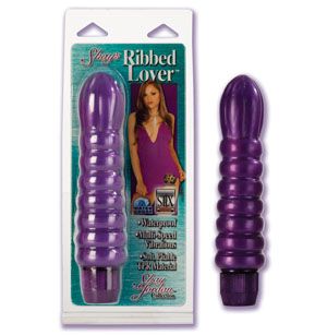 Ребристый фиолетовый вибратор Shay - 14 см. - California Exotic Novelties