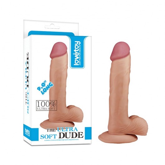 Фаллоимитатор-реалистик The Ultra Soft Dude - 22,8 см. - Lovetoy