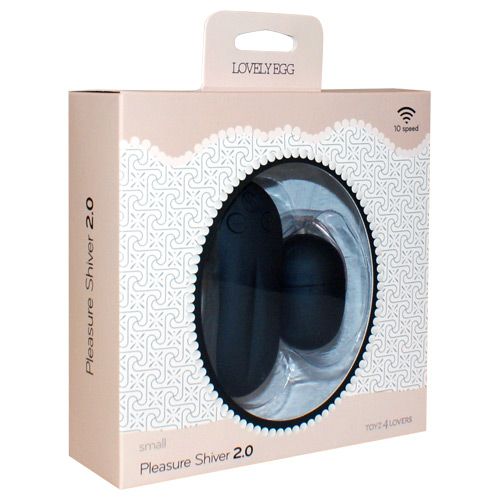 Чёрное виброяйцо с пультом ДУ VIBRATING EGG PLEASURE SHIVER SMALL - Toyz4lovers