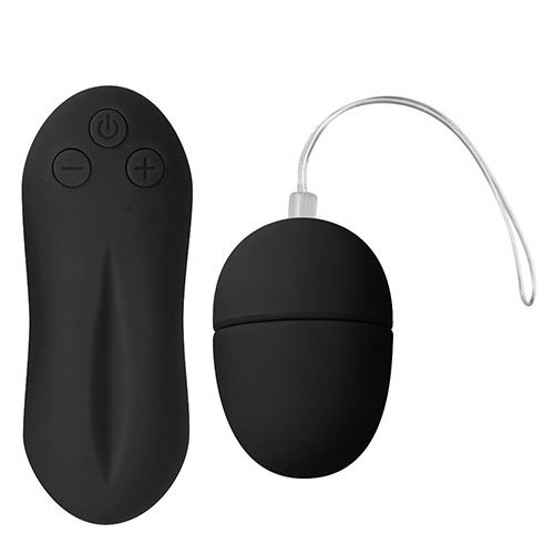 Чёрное виброяйцо с пультом ДУ VIBRATING EGG PLEASURE SHIVER SMALL - Toyz4lovers