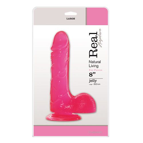 Розовый фаллоимитатор с присоской JELLY DILDO REAL RAPTURE PINK 8 - 23 см. - Toyz4lovers