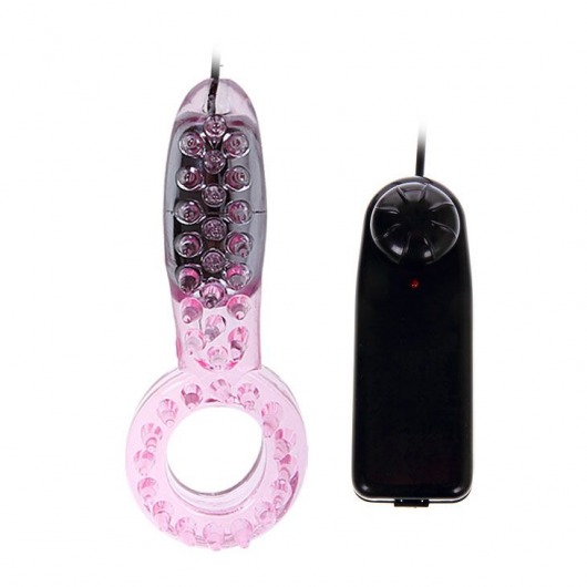 Нежно-розовое эрекционное кольцо с вибратором - Baile - в Москве купить с доставкой