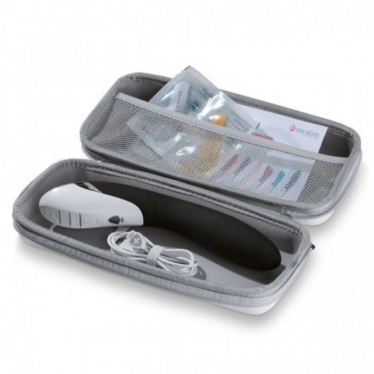 Вибратор с электростимуляцией Sizzling Simon Black Edition - 27 см. - MyStim - купить с доставкой в Москве