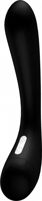 Чёрный силиконовый вибратор BOOM Elm Black - 22 см. - Shots Media BV