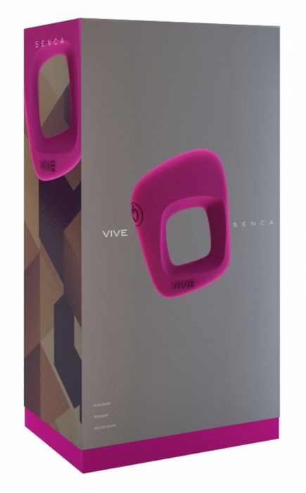Розовое эрекционное вибрирующее кольцо Senca - Shots Media BV - в Москве купить с доставкой
