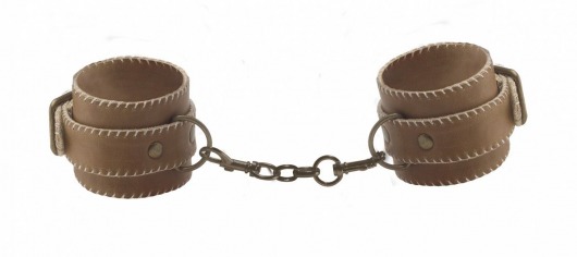 Кожаные наручники OUCH! Brown - Shots Media BV - купить с доставкой в Москве