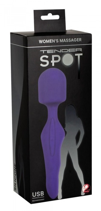 Фиолетовый перезаряжаемый массажер Tender Spot - 26 см. - Orion