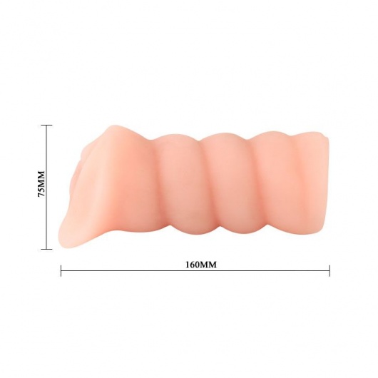 Мастурбатор-вагина с вибрацией и углублениями под пальцы - 16 см. - Baile - в Москве купить с доставкой