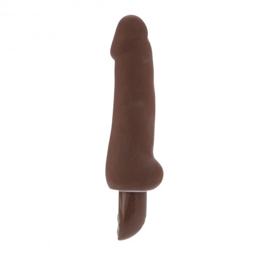 Коричневый вибратор STUD 10-Function Pure Skin - 17,25 см. - California Exotic Novelties