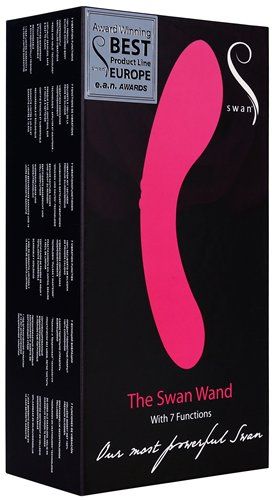 Многофункциональный двусторонний вибромассажер Swan Wand Recharge - 23,5 см. - BMS Factory