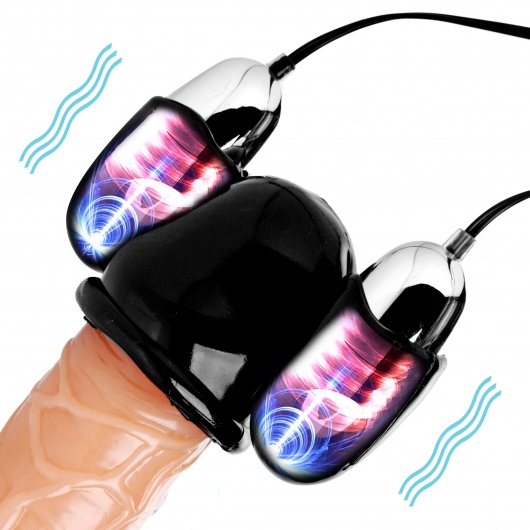 Черная стимулирующая насадка для головки полового члена Multi Speed Vibrating Penis Head Teaser - XR Brands - в Москве купить с доставкой