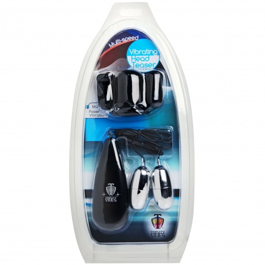 Черная стимулирующая насадка для головки полового члена Multi Speed Vibrating Penis Head Teaser - XR Brands - в Москве купить с доставкой