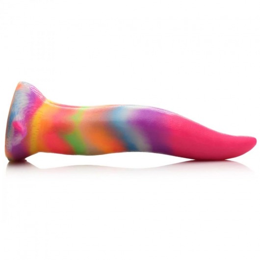 Фантазийный люминесцентный стимулятор-язык Unicorn Kiss Unicorn Tongue Glow-in-the-Dark Silicone Dildo - 21,3 см. - XR Brands