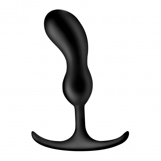 Черный массажер простаты с утяжелителями Premium Silicone Weighted Prostate Plug Medium - 16,3 см. - XR Brands - в Москве купить с доставкой