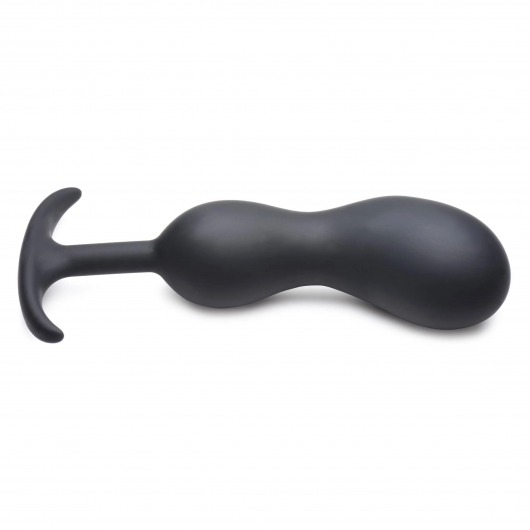 Черный массажер простаты с утяжелителями Premium Silicone Weighted Prostate Plug XL - 20,8 см. - XR Brands - в Москве купить с доставкой