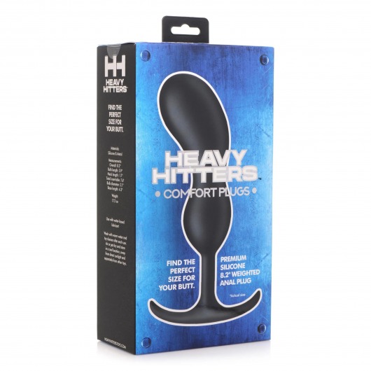 Черный массажер простаты с утяжелителями Premium Silicone Weighted Prostate Plug XL - 20,8 см. - XR Brands - в Москве купить с доставкой