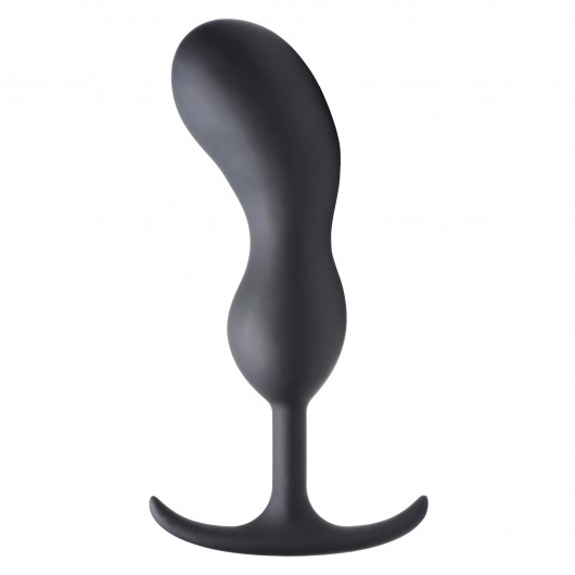 Черный массажер простаты с утяжелителями Premium Silicone Weighted Prostate Plug XL - 20,8 см. - XR Brands - в Москве купить с доставкой