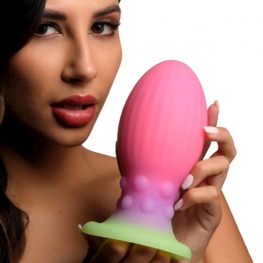 Розовая пробка-яйцо XL Xeno Egg - 17,6 см. - XR Brands