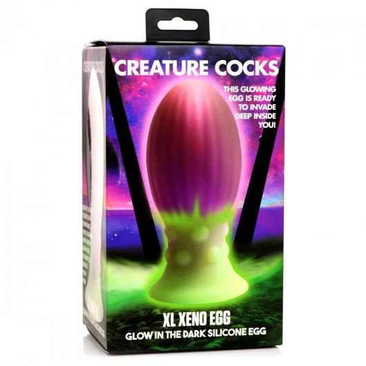 Розовая пробка-яйцо XL Xeno Egg - 17,6 см. - XR Brands