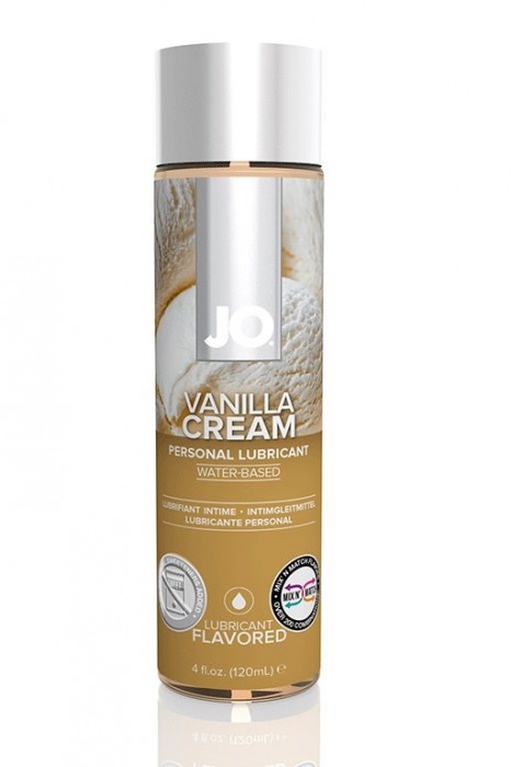 Лубрикант на водной основе с ароматом ванили JO Flavored Vanilla H2O - 120 мл. - System JO - купить с доставкой в Москве