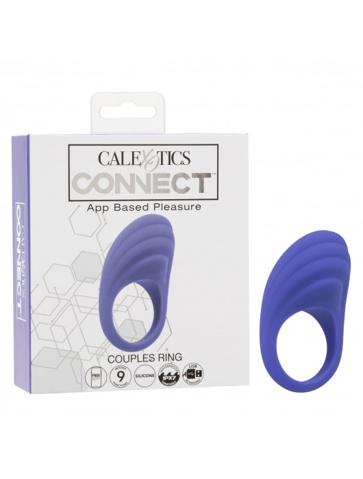 Фиолетовое эрекционное виброкольцо Couples Ring с управлением через приложение - California Exotic Novelties - в Москве купить с доставкой
