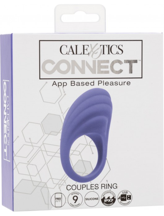 Фиолетовое эрекционное виброкольцо Couples Ring с управлением через приложение - California Exotic Novelties - в Москве купить с доставкой