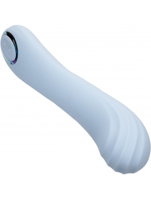 Голубой изогнутый вибромассажер Contoured G - 22,7 см. - California Exotic Novelties