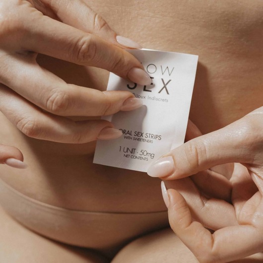 Полоски для орального секса Slow Sex Oral Sex Strips - 7 шт. - Bijoux Indiscrets - купить с доставкой в Москве