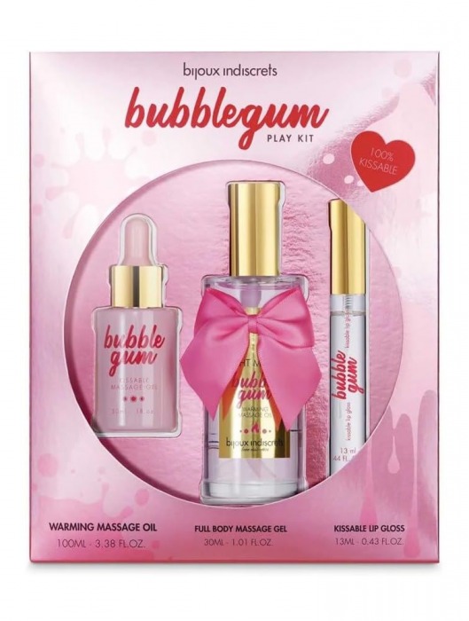 Набор средств для массажа и ласк Bubblegum Play Kit - Bijoux Indiscrets - купить с доставкой в Москве