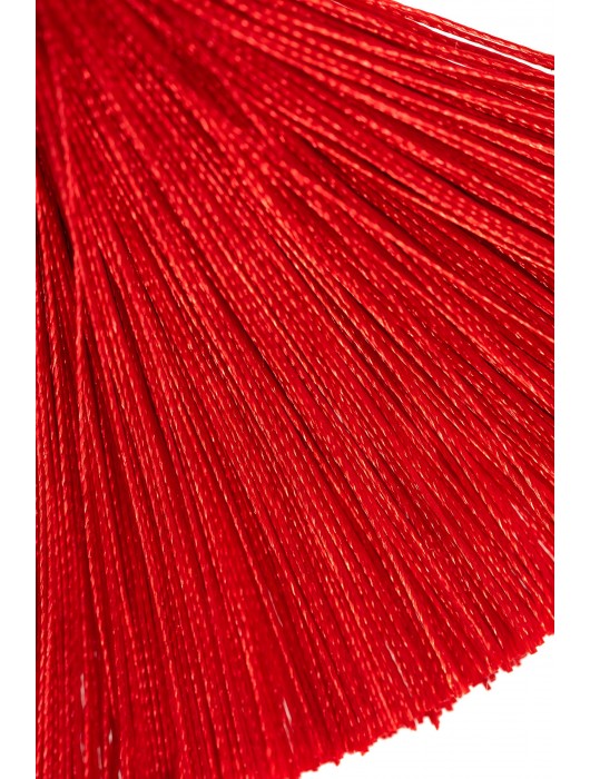 Зажимы на соски «Прищепки» с красными кисточками из шелка - Pecado - купить с доставкой в Москве