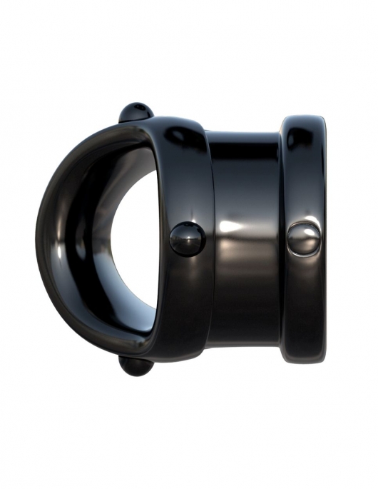 Черное эрекционное кольцо Rock Hard Cock Pipe - Pipedream - в Москве купить с доставкой