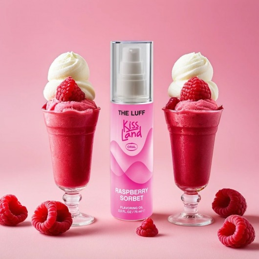 Съедобное массажное масло Kiss Land Raspberry Sorbet - 75 мл. - THE LUFF - купить с доставкой в Москве