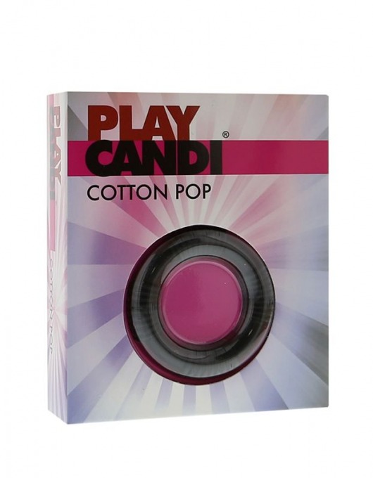 Чёрное эрекционное кольцо PLAY CANDI COTTON POP BLACK - Seven Creations - в Москве купить с доставкой