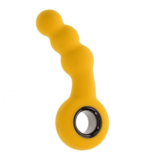 Желтая анальная вибропробка Bumble - 14,9 см. - Gender X
