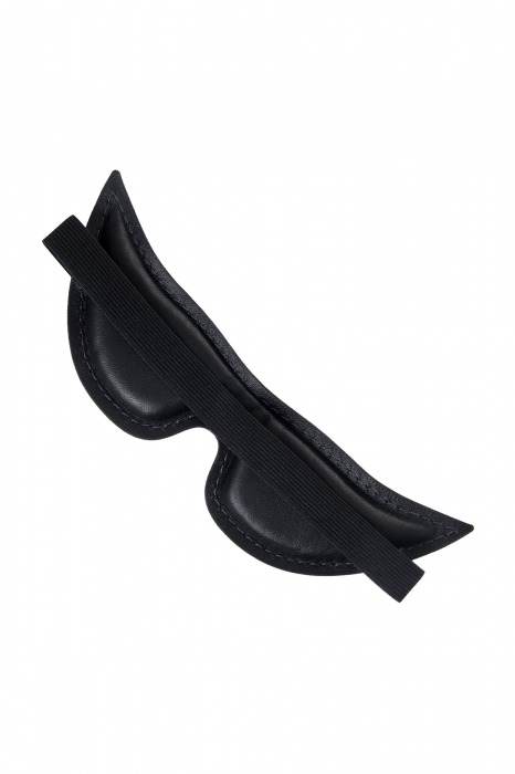 Черная кожаная маска с заостренными кончиками - Pecado - купить с доставкой в Москве