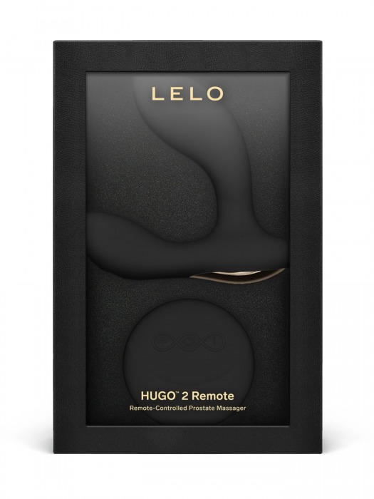 Черный вибромассажер простаты с пультом ДУ Hugo 2 Remote - Lelo - в Москве купить с доставкой