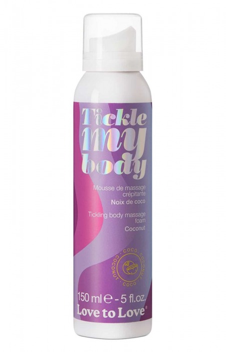 Массажная хрустящая пенка Tickle My Body Coconut с ароматом кокоса - 150 мл. - Love to Love - купить с доставкой в Москве