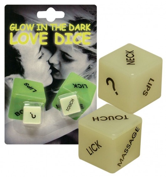 Кубики для любовных игр Glow-in-the-dark с надписями на английском - Orion - купить с доставкой в Москве